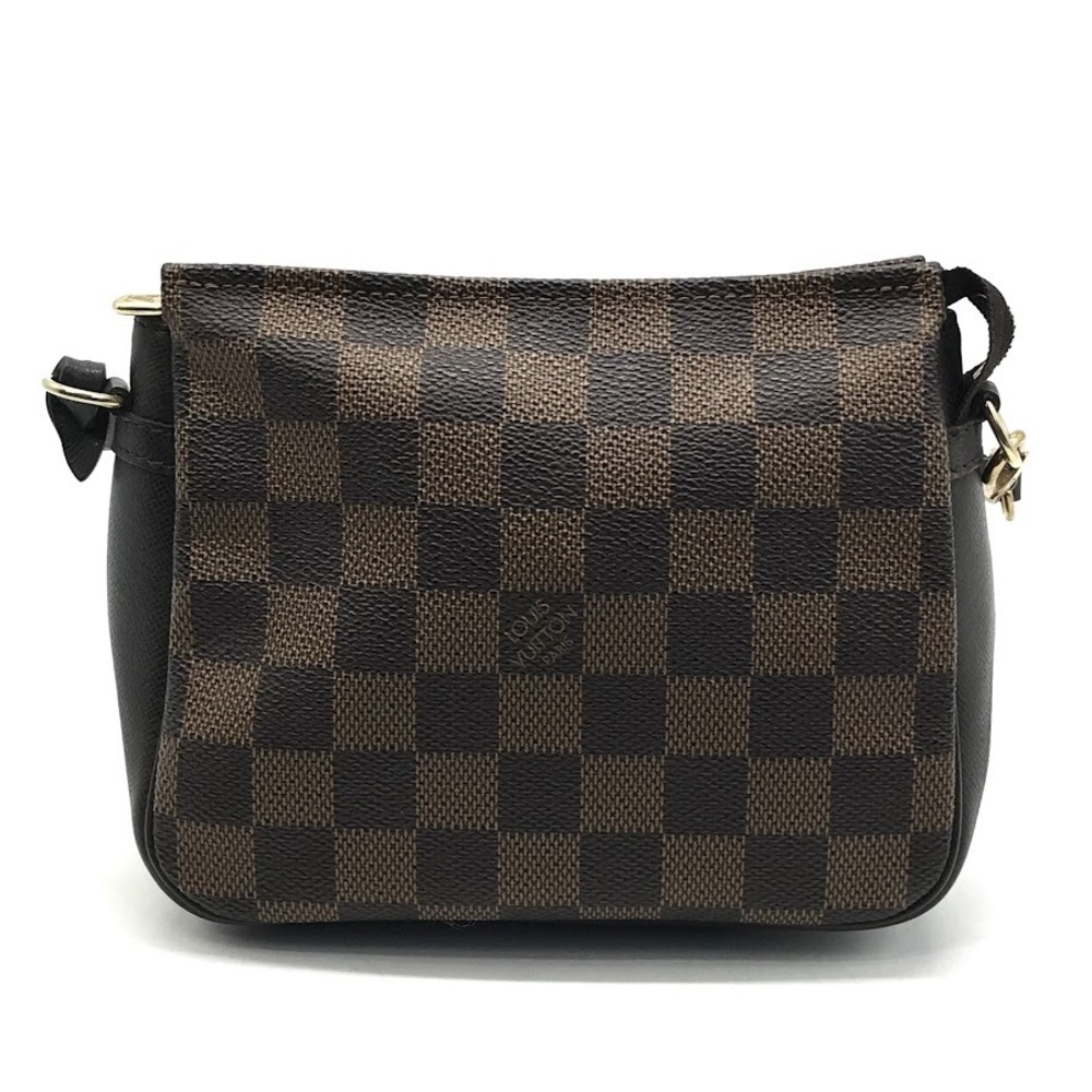 Louis Vuitton Damier Trouse Makeup Pouch Canvas Leather Black Brown - Picture 2 of 13